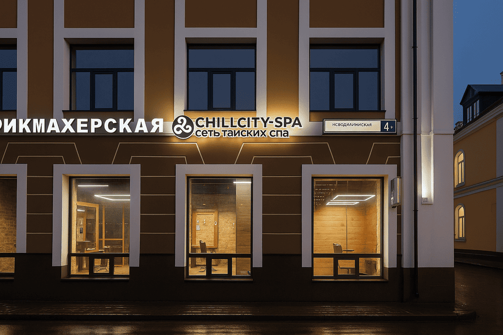 Интерьерные световые буквы по технологии контражур.
